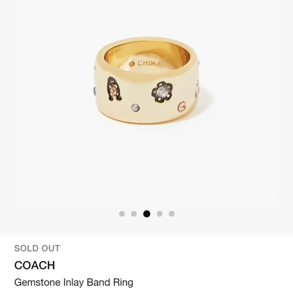 Coach Gemstone Inlay Ring - Picture 2 of 5